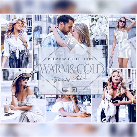 12 Photoshop Actions, Warm & Cold Ps Action, Cool Tint ACR Preset ...