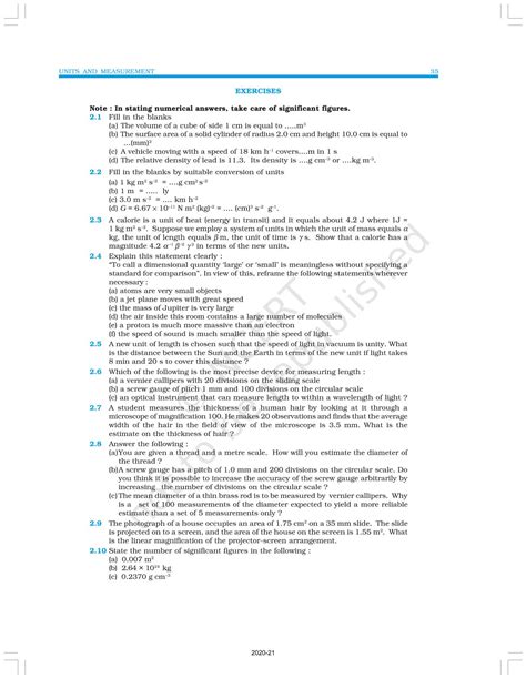 Units And Measurements - NCERT Book of Class 11 Physics Part I