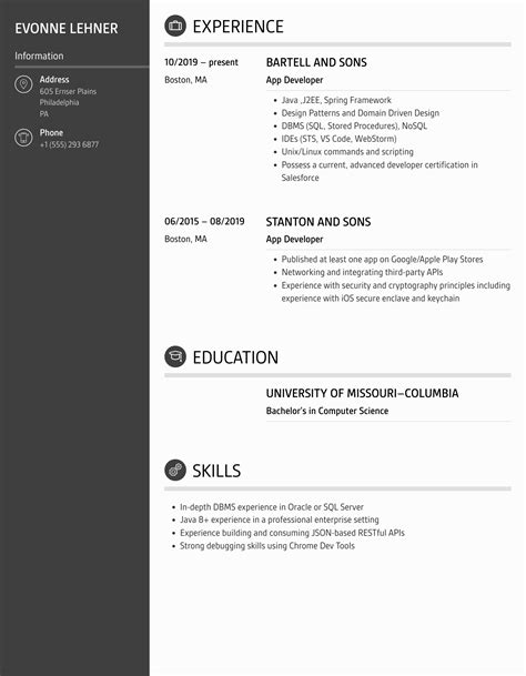 Image result for Developer About.me Example