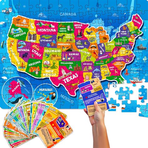 QUOKKA USA MAP Shaped Puzzles for Kids Ages 4-6 - India | Ubuy
