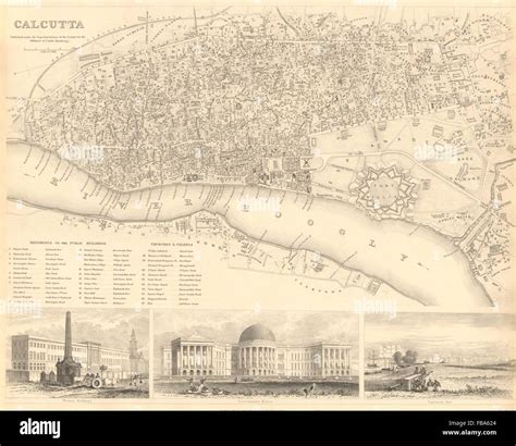 Vintage map of calcutta hi-res stock photography and images - Alamy