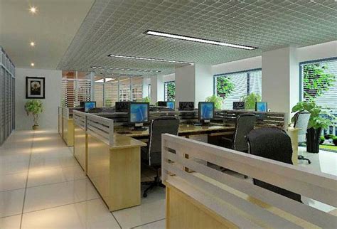 200平方以下办公室装修设计案例效果图__岚禾装饰设计公司