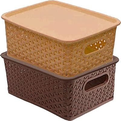 Kuber Industries Multipurpose Solitaire Storage Basket with Lid|Strong ...