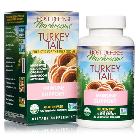 Host Defense, Turkey Tail Capsules, Natural Immune System and Digestive ...
