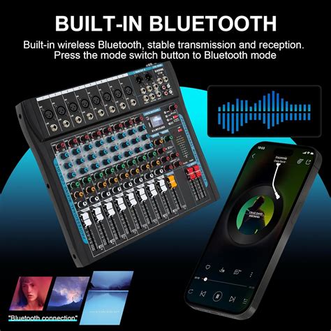 SIKUING 8 Channel Audio Mixer Sound Board Mixer 16 DSP India | Ubuy