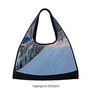 Tennis Racket Bag,Majestic Winter Sunrise Landscape and Ski Resort ...