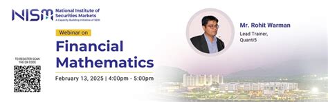 Webinar on Financial Mathematics - National Institute of Securities ...