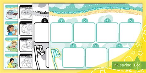 How to Brush Your Teeth Sequencing Activity