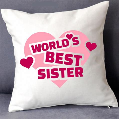 Buy GRABADEAL Worlds best Sister Cushion Gift for Rakhi and Raksha ...
