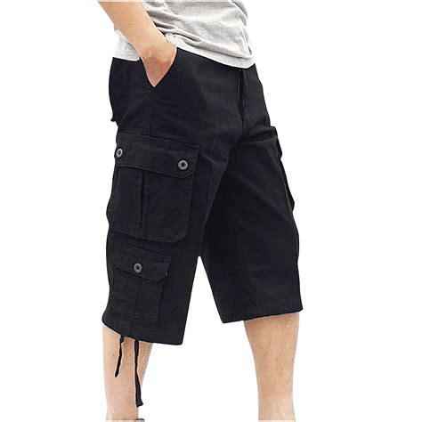 DeHolifer Men's Capri Cargo Shorts Casual Hiking Military Tactical ...