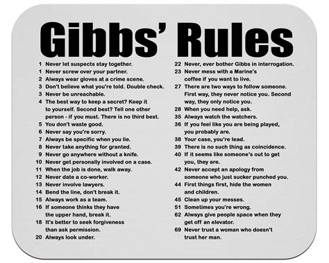 Gibbs Rules Printable List - Printable New Year Banners