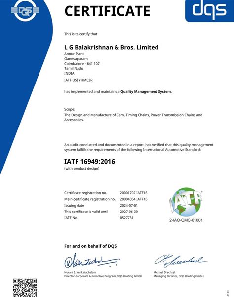 Quality - L.G.Balakrishnan & Bros Ltd