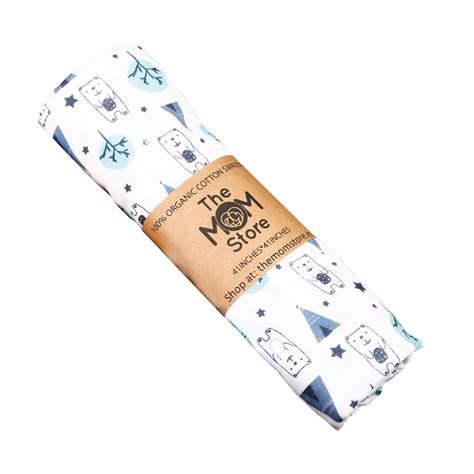Baby Swaddle Wrap | Blue Forest Print | The Mom Store
