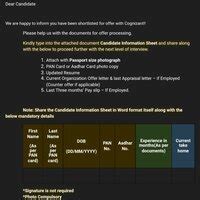 Cognizant Technology Solutions — Offer letter not received after HR ...