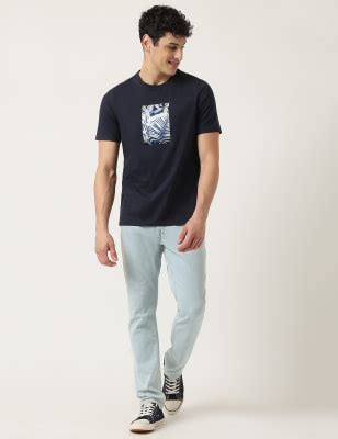 Pure Cotton Graphic Print Crew Neck T-Shirt