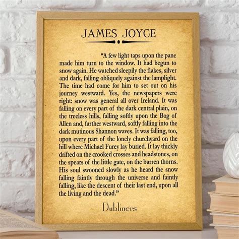 Dubliners By James Joyce The Dead Last Page Book Page Print Wall Art ...