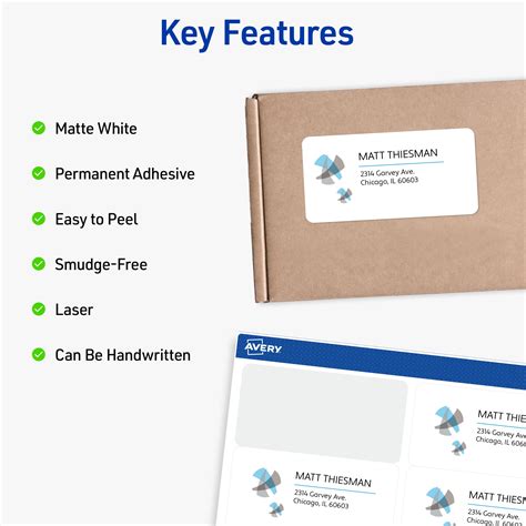 Shipping Labels with Sure Feed®, 2" x 4", White 5163 | Avery | Avery