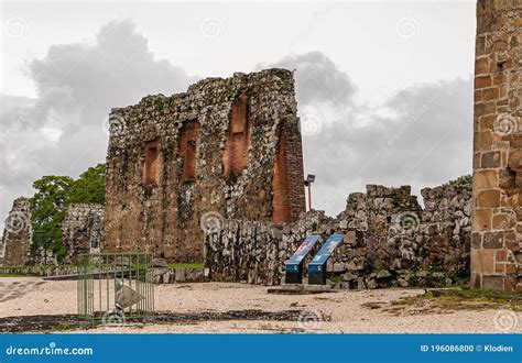 Ruins of Nave Wall of Cathedral at Panama Viejo, Panama Editorial Image ...