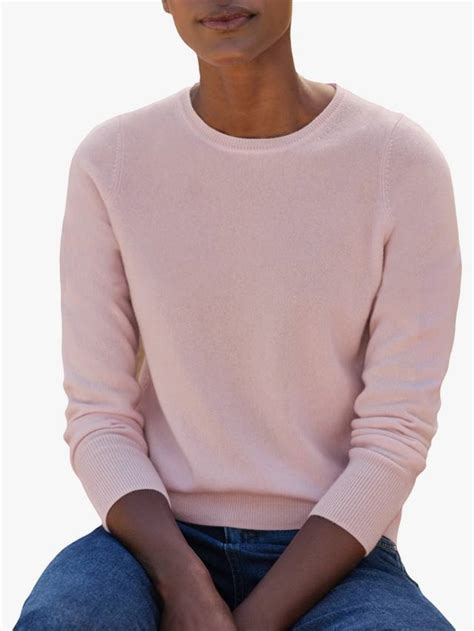 Pure Collection Crew Neck Pure Cashmere Jumper, Lilac