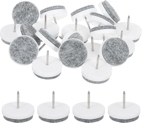 hgudesign ul Nail-on Furniture Sliders, 40Pcs Nail-on Felt Pads Round ...