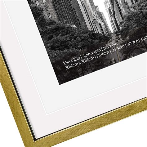 12x12 Gold Matted to 10x10 & 8x8 Wall Frame