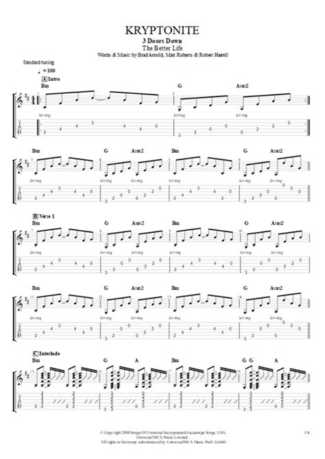 Image result for Kryptonite Guitar Tutorial