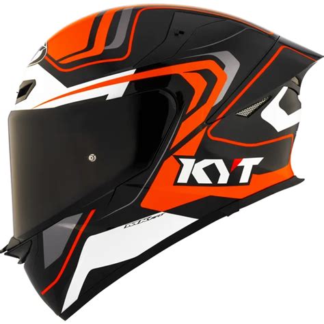 KYT TT Revo Overtech Black Orange Gloss Helmet – AH Helmets