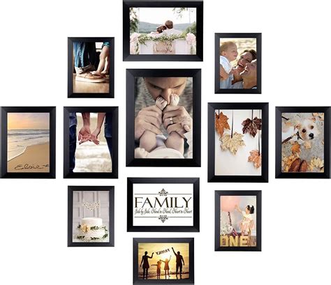Redriver Set of 12 Black Gallery Wall Frames with Various India | Ubuy