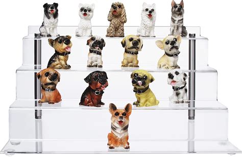 2 Espositori Acrilici A 4 Gradini CECOLIC - 30x27,5x16,5 Cm, Per Collezioni, Cosmetici E Cucina