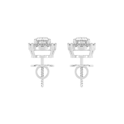 Halo Earrings BIS Certified Halo Earrings with IGI Certified 4ct Round ...
