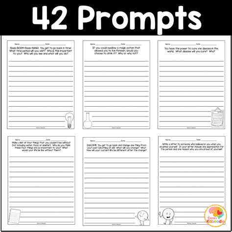 Creative Writing Prompts: Daily Journal Prompts for 5th-8th Grade ...