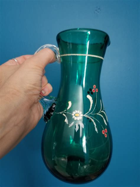 Vintage Green Glass Pitcher | Collectors Weekly