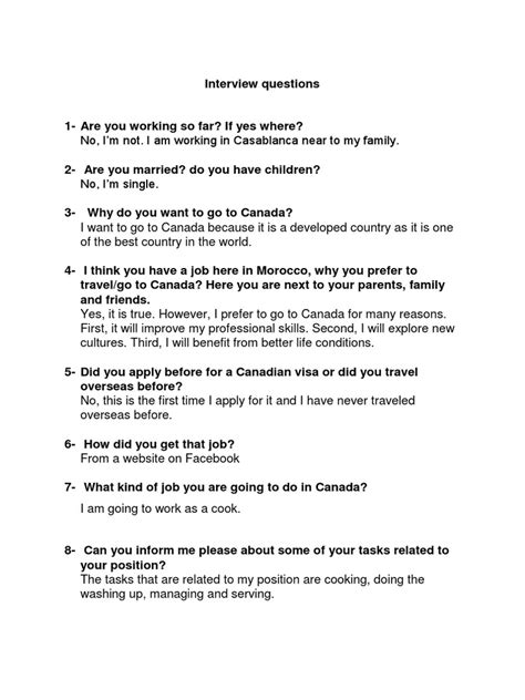 Sample Interview Questions and Answers 的图像结果