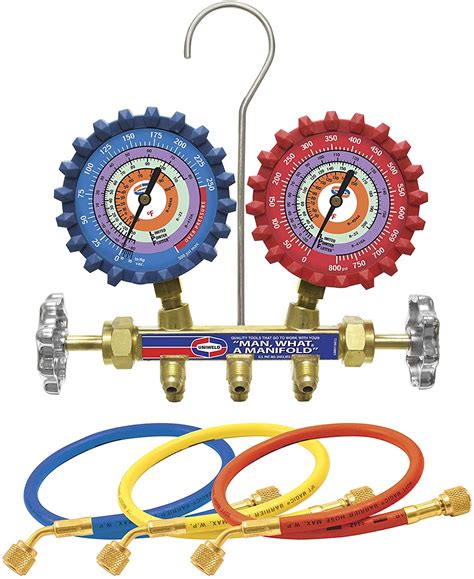 Brass Manifold Gauge With Hose Set Uniweld Qs8n3sm-5 2-V, For ...