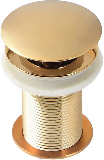 HOME13 Gold Finish Pop-up Brass Basin Drainer/Waste Coupling Flush ...