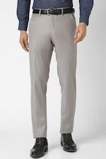 Buy Men Grey Solid Formal Trousers Online - 886616 | Peter England