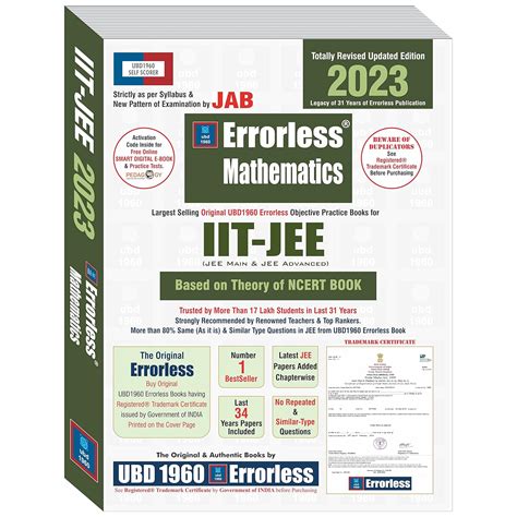 Errorless Mathematics for IIT-JEE (MAIN & ADVANCED) as per JAB ...