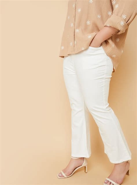 Buy URB_N Women Solid High-Rise Kick Flared Jeans Online at just Rs ...