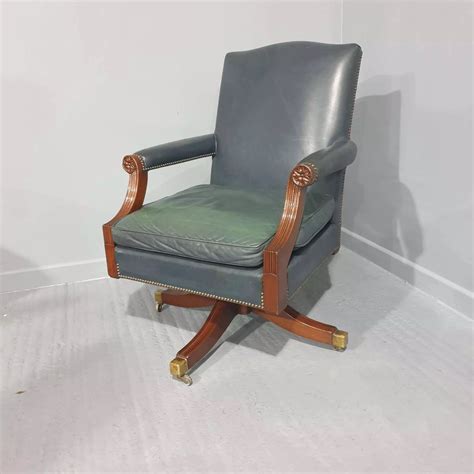 Huge Mahogany Antique Desk Chair in Antique Desk Chairs