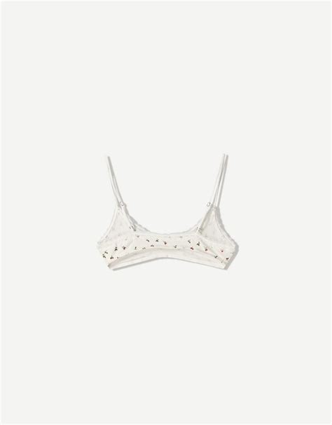 Floral print bralette top - Women | Bershka