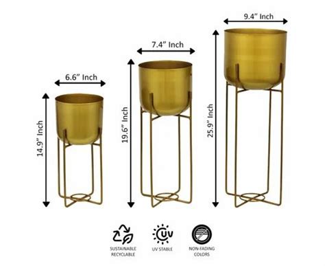 Planter Stand - Metal Planter With Stand S/3 Manufacturer from Moradabad