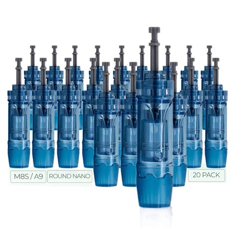 Dr. Pen Ultima A8S / M8S / A9 Replacement Cartridges - 20 Pack - Round ...