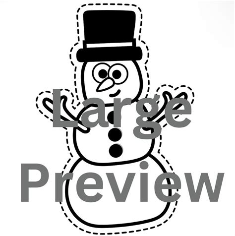 Printable Snowman Cut-out Templates 6 Unique Designs & 5 Sizes for Winter Crafts and Classroom ...