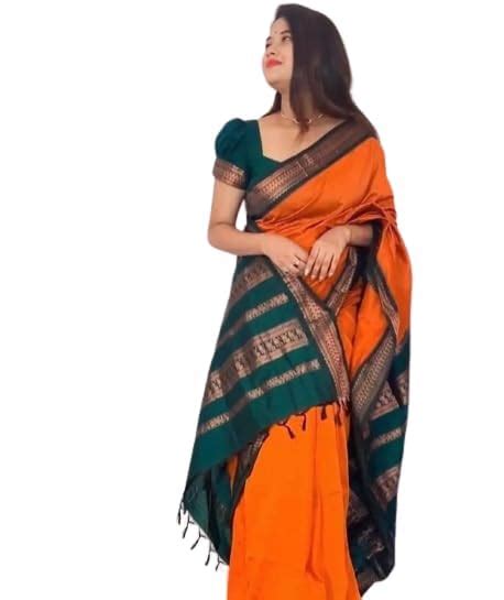 Buy ROYAL THREADS Women's Pure Kalyani Cotton Silk Saree with Exquisite ...