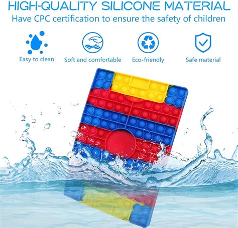 Buy JRUNLE Pop it Fidget Toy, Football Board Game Push Bubble Sensory ...