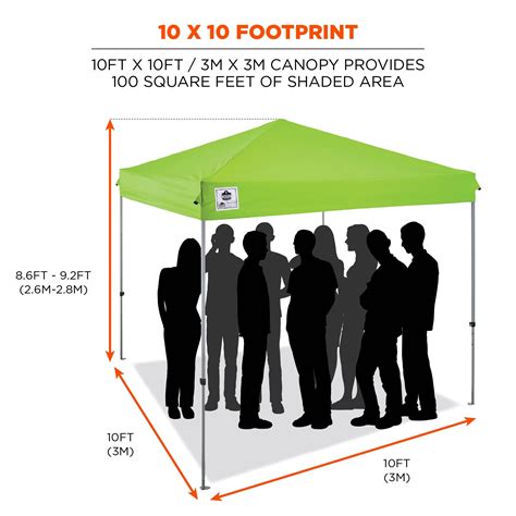 Portable Lightweight Pop-Up Canopy Tent - 10ft x 10ft | Ergodyne