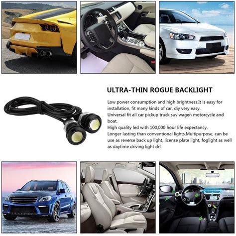 9W LED COB Car Fog Lights Wireless Remote Daytime Running Light Driving Lamps