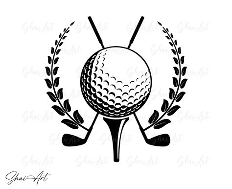 Golf Club Clipart Black And White