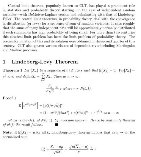 Central Limit Theorems I – Probability II