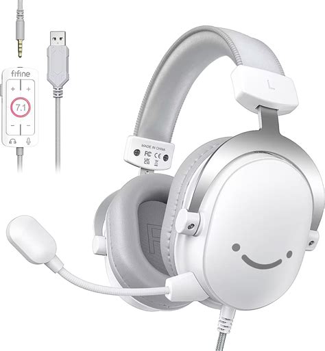 FIFINE USB PC Gaming Headset with 3.5mm Audio Jack, Detachable ...